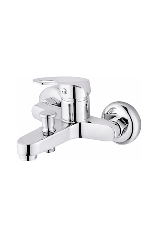 Purvex Home Mix Banyo Bataryası - Pirinç Gövde Krom Kaplama Aç-kapa Banyo Musluğu