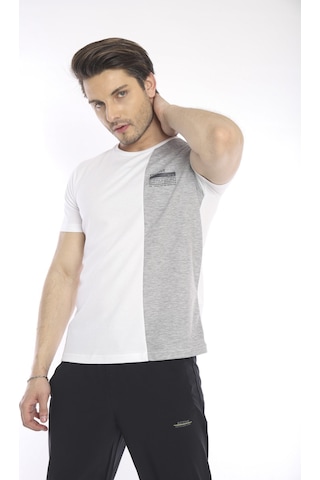 Escetic Erkek Spor, Abd Pike Interlok 1. Kalite Kumaş Beyaz Slimfit Bisik