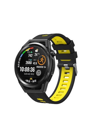 Kilifone - Xiaomi Redmi Watch 5 Active 22mm Uyumlu - Kordon Silikon Kordon - Krd-55 - Siyah-mavi - T37506