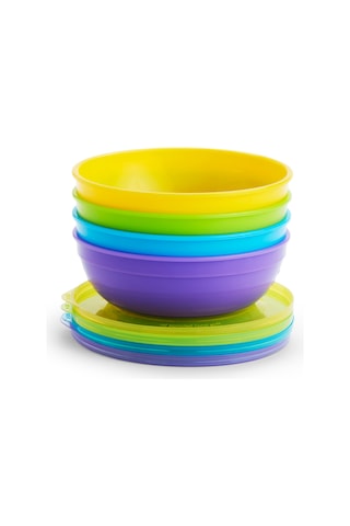 Munchkin Love A Bowls Kaşık & Tabak Seti 4+ Ay Çok Renkli 4'lü Çok Renkli