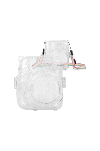 Vkemall 拍立得 Mini11 İçin Pvc Koruyucu Kılıf - Şeffaf Parlak Tozlu Tasarım, Çarpıklık Ve Dürtme Koruması, Kol Çantası İle Taşınabilir