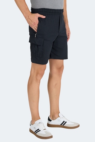 Slazenger Neck I Erkek Fermuar Cepli Siyah Şort Siyah