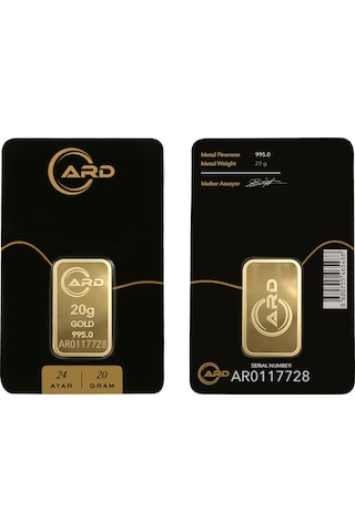 Ard 20 Gr 995 24 Ayar Külçe Altın