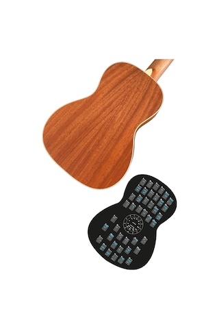 beyaz gitar akor cetveli tablosu stickerı etiketi   (2\4)  (3\4)