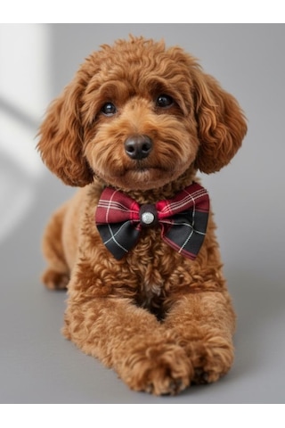 Aristokrat Ekose Silver Köpek Papyonu Tasma Yılbaşı