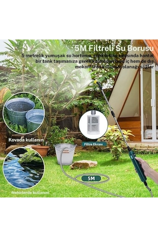 Monozone Elektrikli Basınçlı Sulama Tabancası Başlığı Şarj Edilir