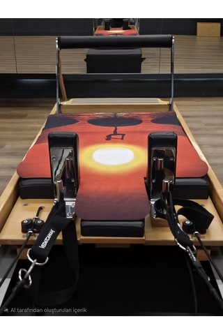 Reformer Pilates Mat ' Kaymaz' -'sunset Yoga' Renkli