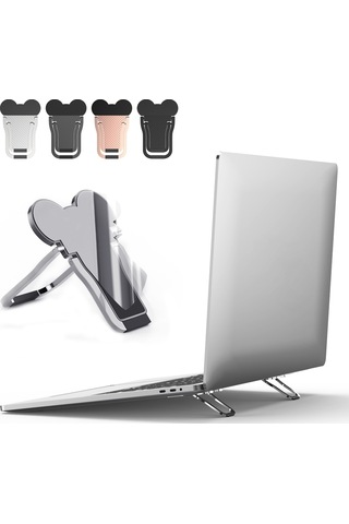 Sones 2 Adet Metal Katlanabilir Dizüstü Bilgisayar Standı Braketi Kararma