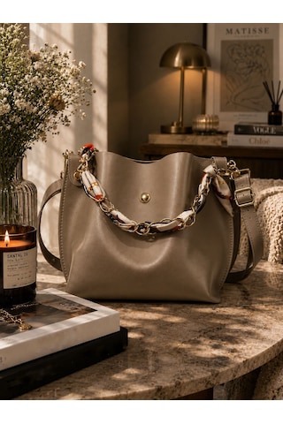 Housebags Elite Carryall New Trend El Ve Omuz Çantası Vizon