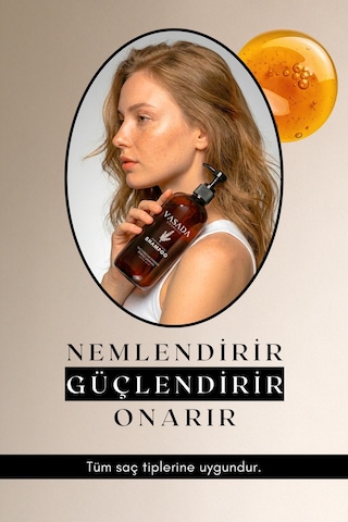 Vasada Biotin & Keratin İçerikli Saç Dökülmesi Karşıtı Sülfatsız Bitkisel Şampuan 500 ML