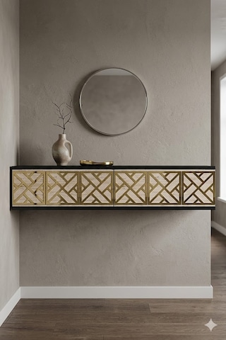 Da1238atg Arex Dresuar , Antre Hol Rafı Antrasit-traverten-gold 120cm