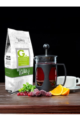 Limonlu Yeşil Çay & French Press Seti