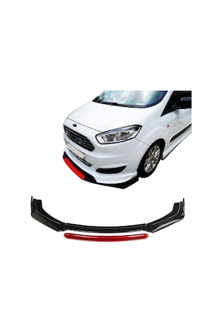 Ford Courier Ön Tampon Altı Lip 4 Parça (Kırmızı)