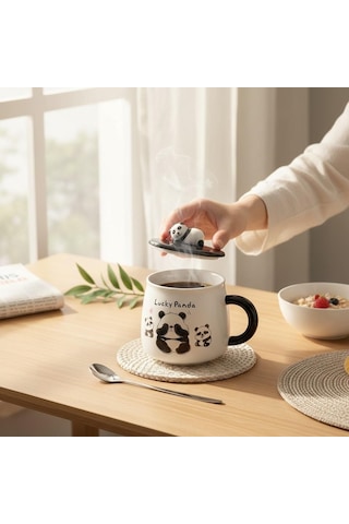 3d Kabartmalı 400ml Sevimli Panda Kupa Bardak Diğer