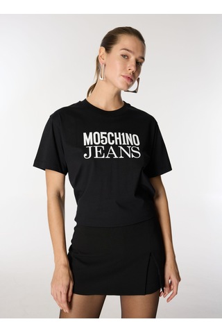Moschino Jeans Siyah Kadın Baskılı T-shirt J0706-1555