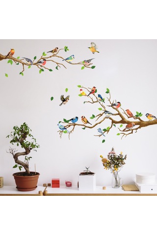 Twig Bird Dekoratif Duvar Sticker Murals Tv Arka Plan Dekoratif Duvar Çıkarımı Ve Peel