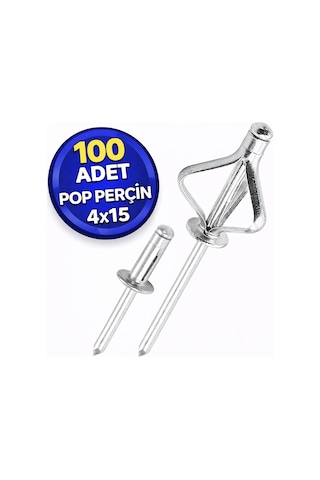 4x15 Alüminyum Pop Perçin 100 Adet Dayanıklı Kör Perçin 1