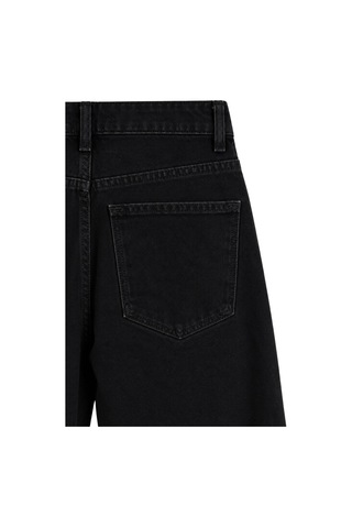 Vadon 1056 Kadın Yüksek Bel Pis Paça Wide Leg Jean Pantolon Siyah