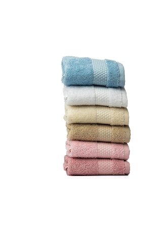 Soley Minerva %100 Doğal Pamuklu 6'lı Çok Renkli Misafir Havlu Seti HV.MINERVA.6LISET