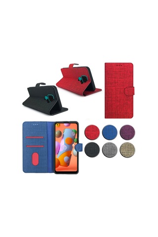 Huawei Mate 30 Lite Kılıf FitCase Fabric Kapaklı Cüzdanlı