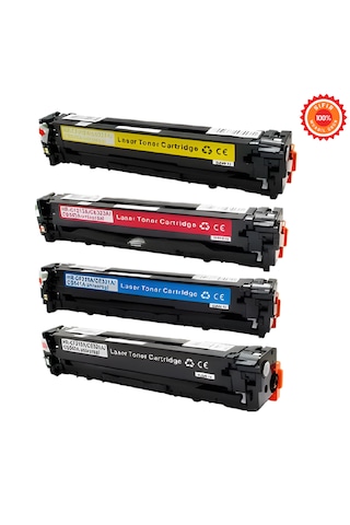 Cb540a/cb541a/cb542a/cb543a 4 Lü Renkli Toner Set Hp Color Laserjet Cp1215 Cp1515n Cm1312nfi Cm1312 Mfp Uyumlu