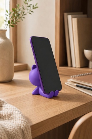 Ayıcık Figürlü Mortelefon Tutucu Stand Masaüstü Dekoratif Telefon Desteği Sevimli