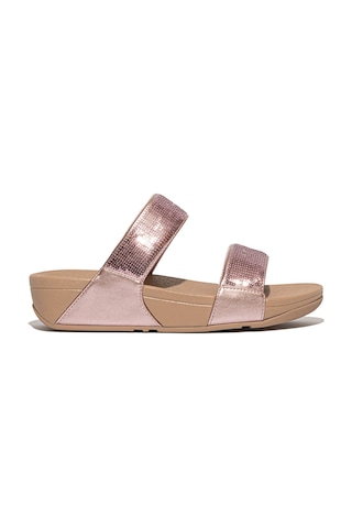 B50 Metallic Soft Blush Espadril / Keten Kadın Jf2 Fitflop Lulu Sequın Slıdes B50 Metallic Soft Blush Pembe