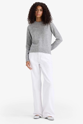 Defacto Regular Fit Bisiklet Yaka Basic Düz Soft Touch Yumuşak Triko Kazak D8678ax25wngr456 Gri-gr456