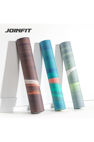 Joinfit Profesyonel Kauçuk Yoga Matı Desenli 4,5 Mm Kahverengi