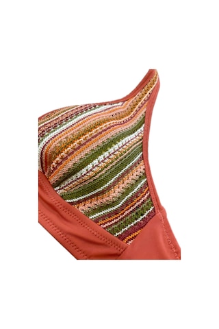 Deep Beach Dokulu Ve Dantelli Çok Renkli Bikini Takım Tarçın