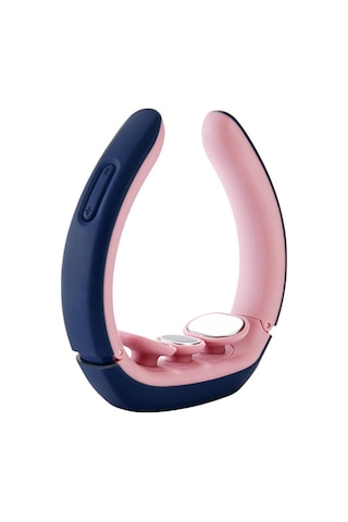 Xindoker Üç Başlı Akıllı Boyun Masaj Cihazı - Elektrikli Şok Dalgalı Isıtmalı Abs+silikon Boyun Bakıcısı Mavi Şarjlı Mavi