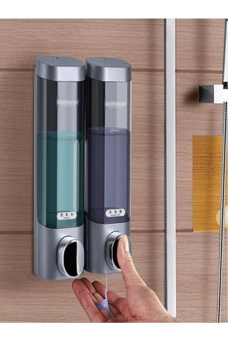 Şampuan Dağıtıcı Ikili Duvara Monte 400 Ml Matkapsız Şampuan Du