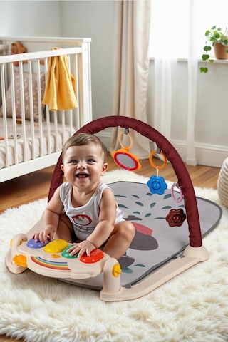 Babycim Piyanolu Gökkuşağı Oyun Halısı