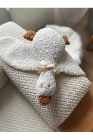 Suvoltastore Teddy Peluş Ördek Uyku Arkadaşı Beyaz Beyaz