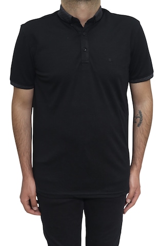 Santa Dmc Tekstil Erkek Düz Spor Kesim Normal Kalıp Polo Yaka T-shirt Siyah