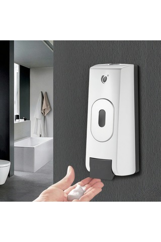 Yaozixa Duvar Tipi Köpük Sabun Dağıtıcı 500ml Beyaz - Ev, Otel, Banyo Kullanıma Uygun - Yeniden Doldurulabilir, Kaşifli Tabanlı Abs Malzeme Beyaz