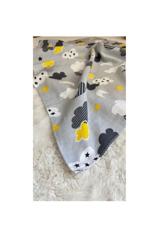 3'lü 80x80 %100 Pamuk Müslin Bebek Örtüsü Seti + Hediye Ağız Mendili Nefes Alan Yumuşak Battaniye Renkli