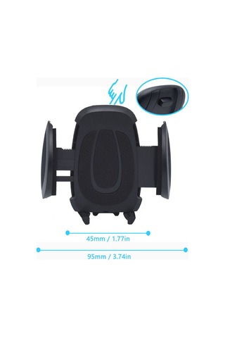 Gajeena Siyah Araç Su Bardağı Tutucusuna Sabitlenir 360 Derece Döner 45-95mm Genişlik Ayarı Pvc Akıllı Telefon Tutucu Diğer