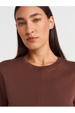 Dilvin 31874 Yırtmaç Detaylı T-shirt-açık Kahve Açık Kahve