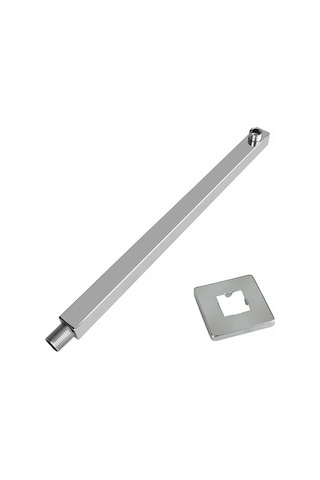 Gajeena Stainless Steel Duş Genişletme Kolu 16" - Duvar Montajlı, Paslanmaz Çelik, Kolay Kurulum, Modern Banyo - 1/2" Dişli, Chrome Finish Gümüş