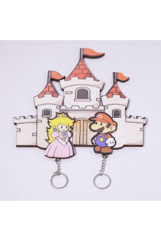 Super Mario Bros Anahtarlık Çift Seti - Anahtar Askısı-2653