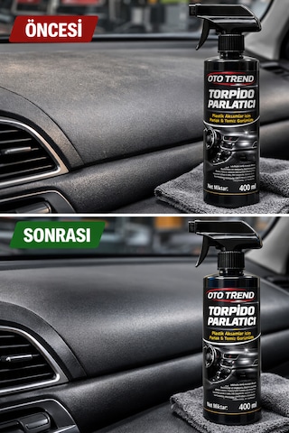 Oto Trend Torpido Parlatıcı Sprey 400 Ml Plastik Aksamlar İçin Parlak Ve Temiz Görünüm