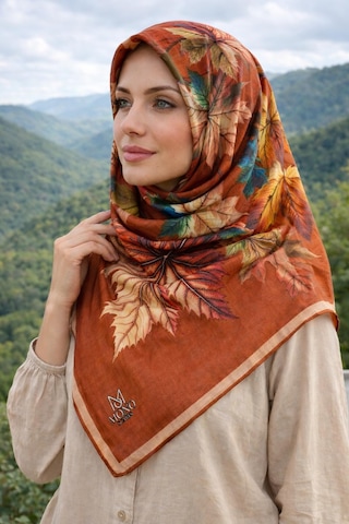 Mono Scarfs Soft Pamuk Eşarp-90 X 90 -06109 Kiremit