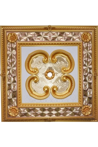 Kare Altın Saray Tavan 90x90 Cm