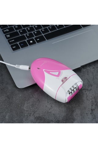 Yifomall Usb Şarjlı Elektrikli Tüy Çıkarıcı, İki Hızlı Ayar, Işıklı Fonksiyon, Kadın-erkek İçin Kemerli Teker Tasarımı, Pembe Çok Renkli
