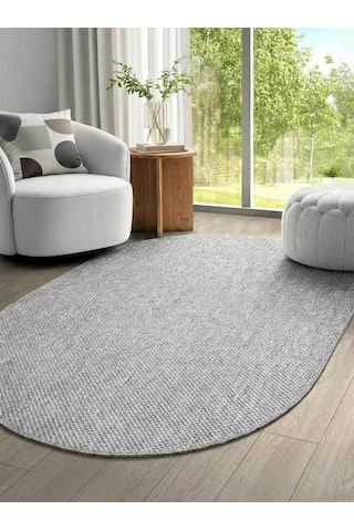 Elit 1017 Gri Sisal Hasır Görünümlü Modern Salon Oturma Odası Dört Mevsim Halı Bej Bej