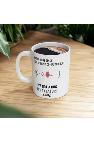 Programcılara Ve Bilgisayarcılara Özel Hediyelik Kupa Bardak Kod Mizahı Tasarım Hediyesi Beyaz