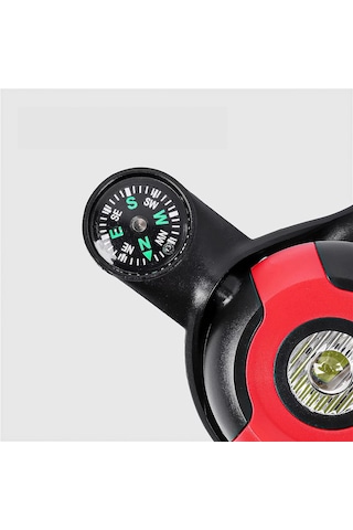 Hombey Kırmızı Sırtlı Göğüs Lambası, 500 Lümen, 3 Aydınlatma Modu, Ipx5 Su Geçirmez, Kompaslı Outdoor Spor Işığı Kırmızı