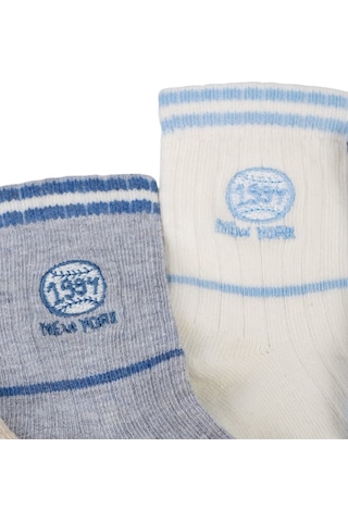 Erkek Bebek Çorap Soket 6 Çift Lacivert-gri-beyaz-kahve-indigo-mavi-1892 ÇoK Renkli