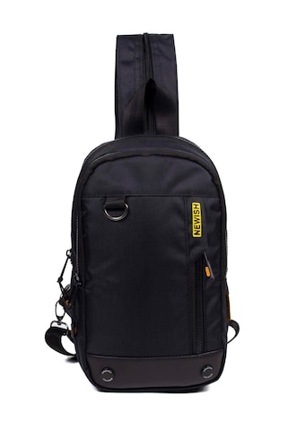Newish Polo Tek Kol Çapraz Göğüs Omuz Sırt Çanta-body Bag Siyh Sr Siyah - Sarı